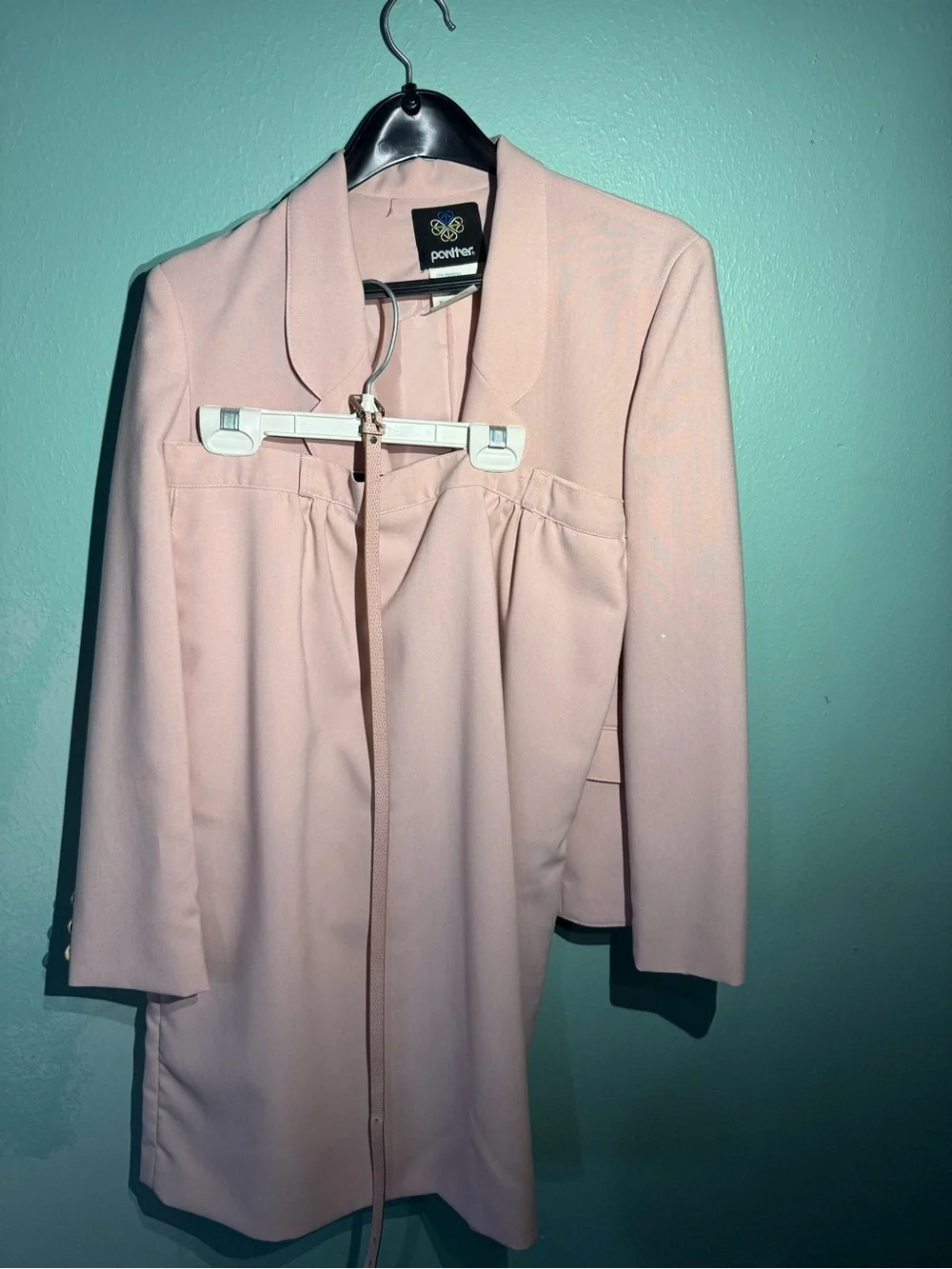 Blush Pink Women's Blazer and Skirt Suit